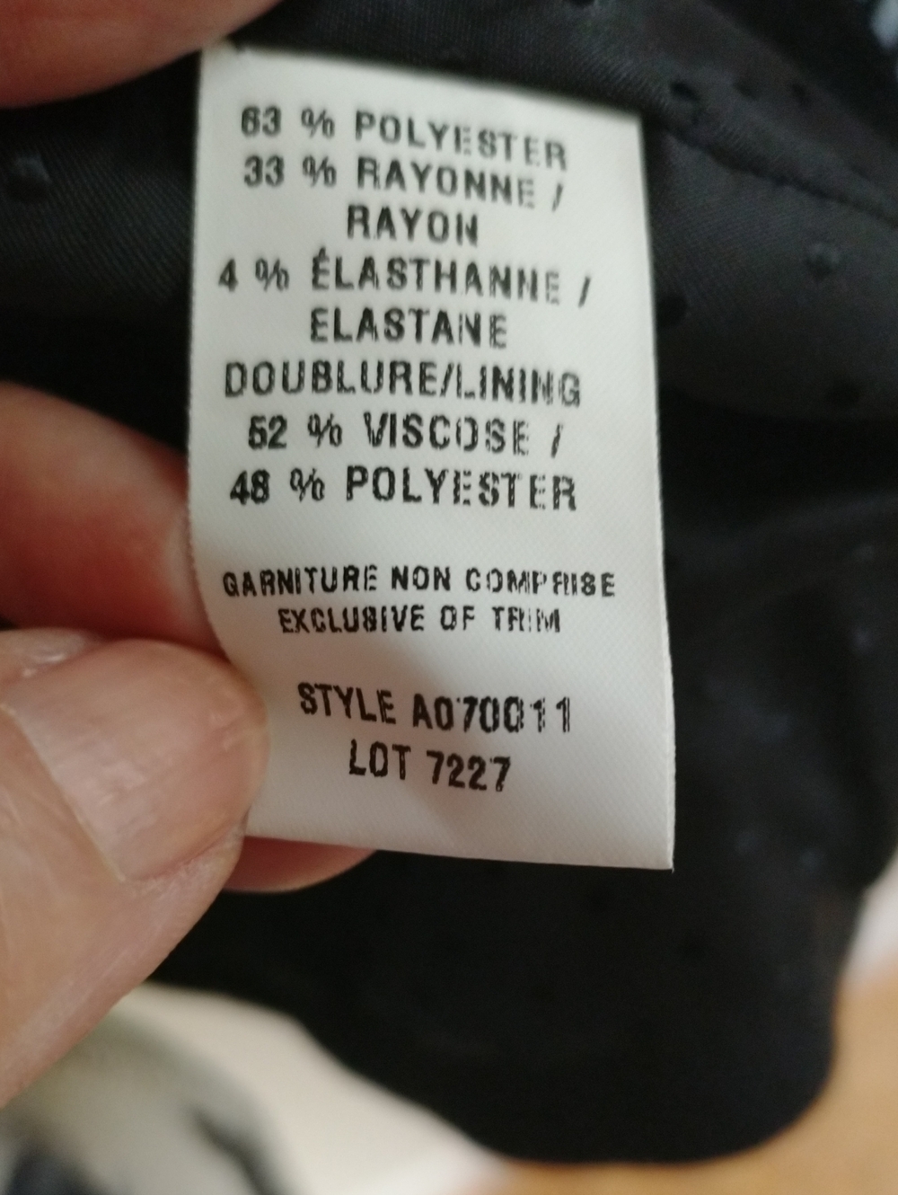 Jacob Charcoal Gray Tailored Blazer Made in Canada, size 0 - Picture 10 of 14